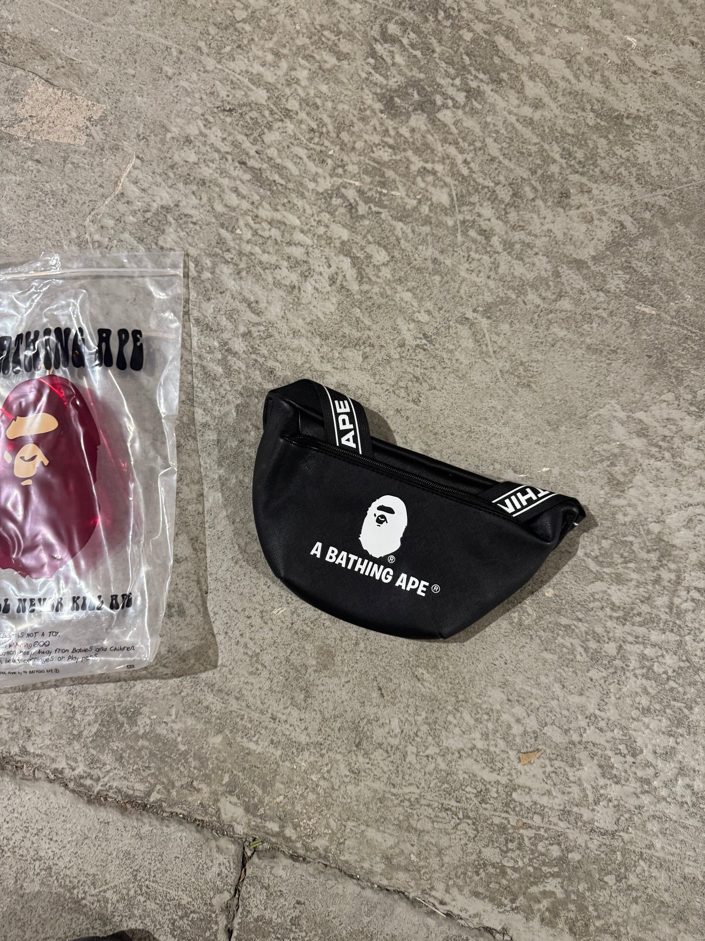 A Bathing Ape Waist Bag Black